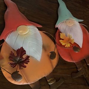 - NWT 21" Large Gnome Fall Garden Stakes